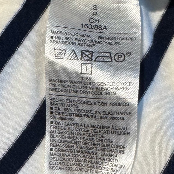 Striped V-Neck Women's Top - Picture 2 of 3